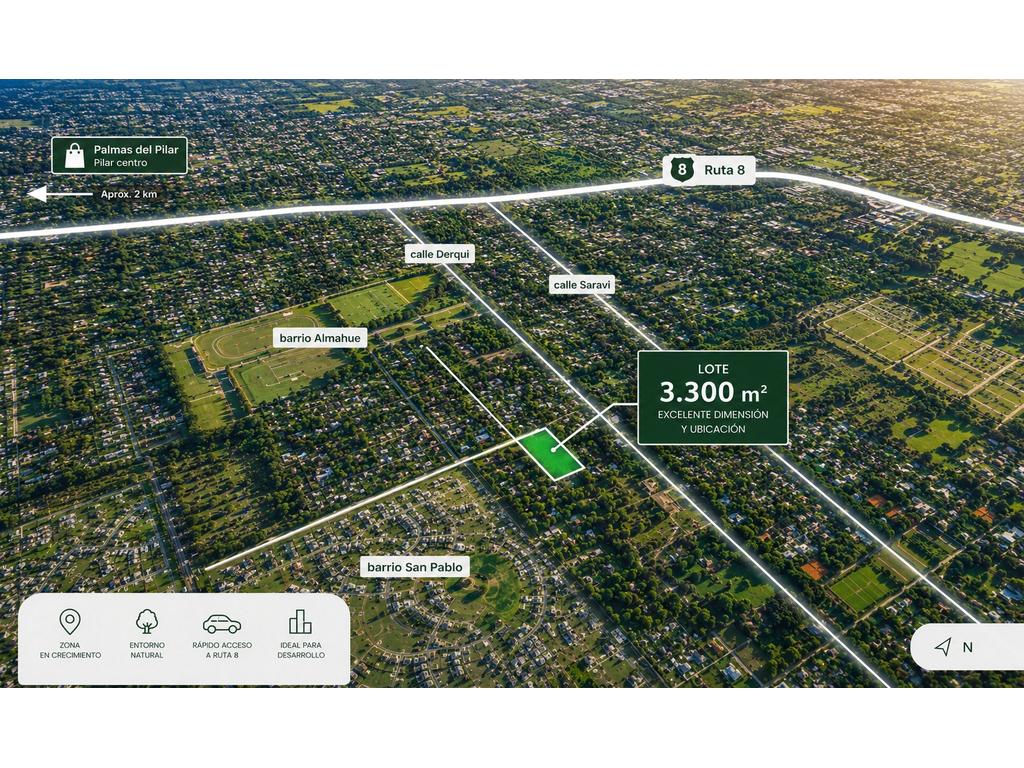 Venta terreno La Lonja Pilar 3300m2
